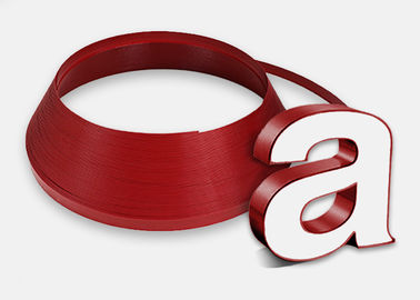 Casquillo plástico del ajuste del color rojo de canal de la letra de la anchura de acrílico material segura del borde los 2.0cm