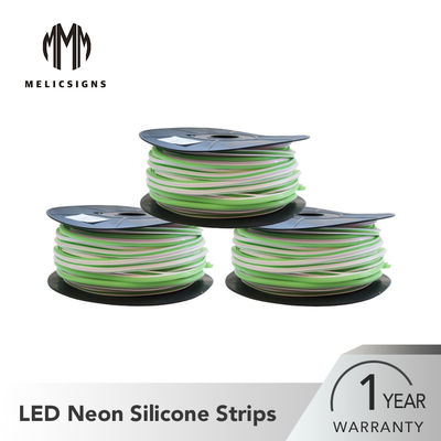 Tira flexible del neón LED del grueso del color verde 8m m